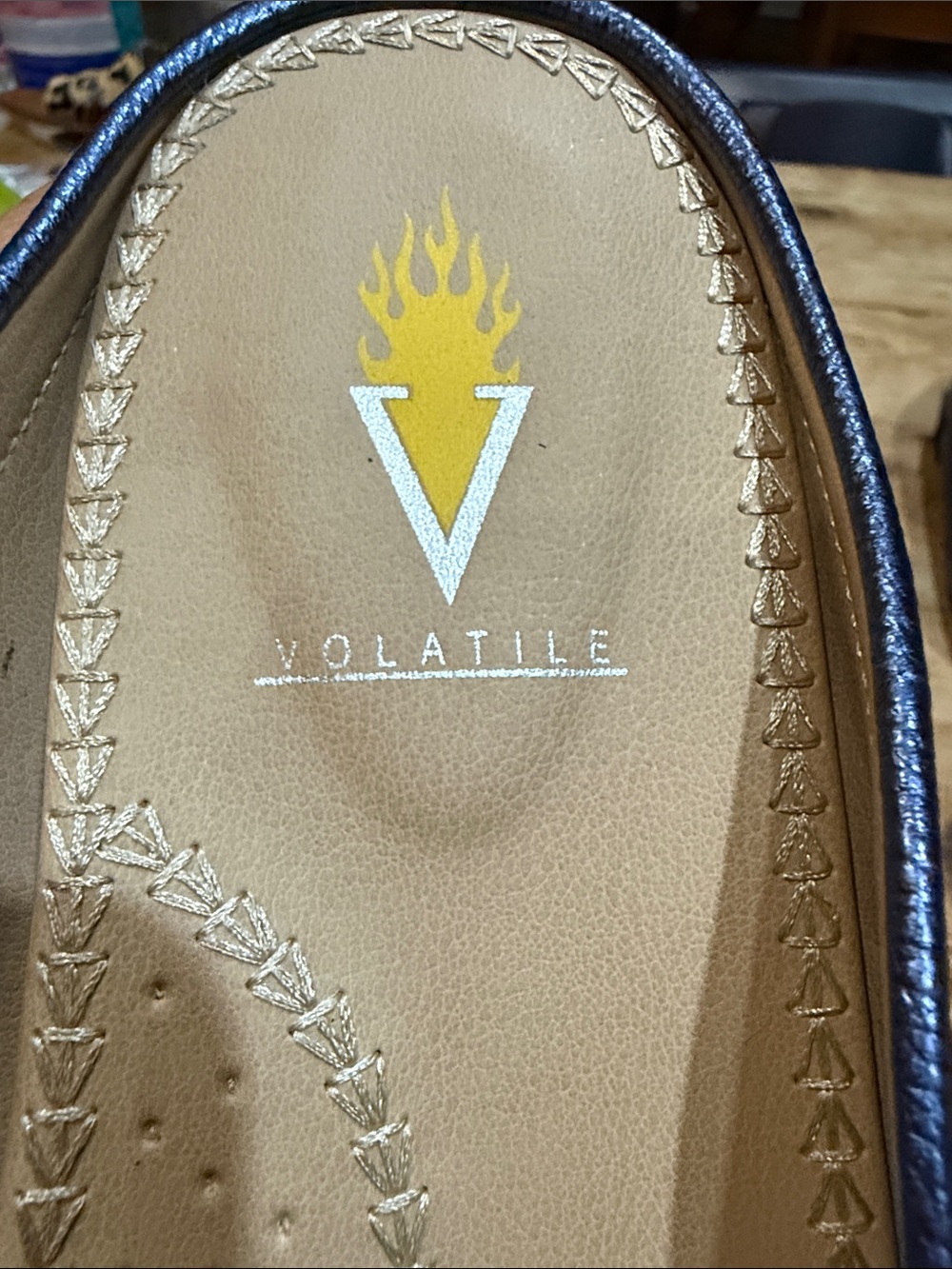 Volatile Black Leather Mule Clogs - Picture 5 of 6